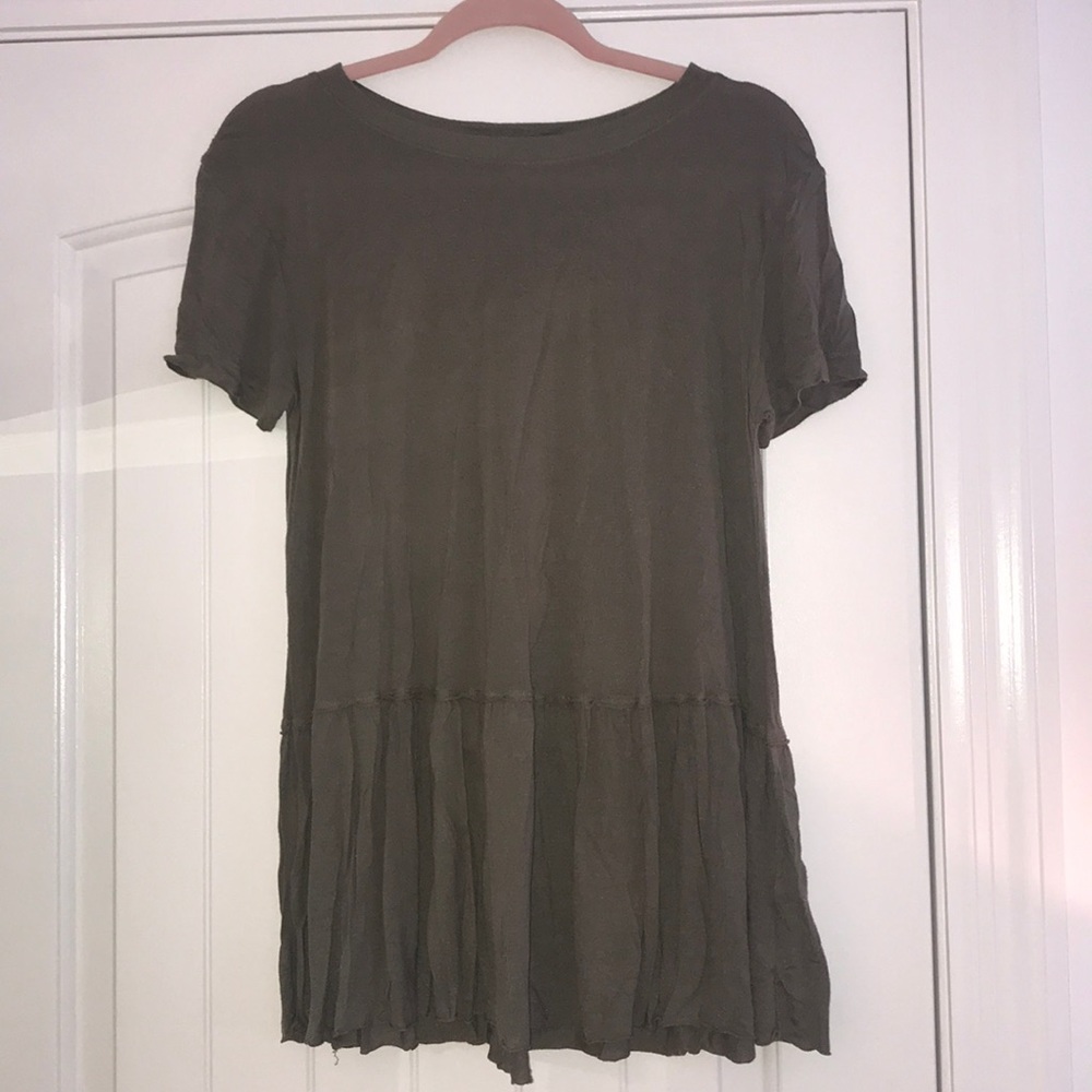 Urban Outfitters Green Peplum Top